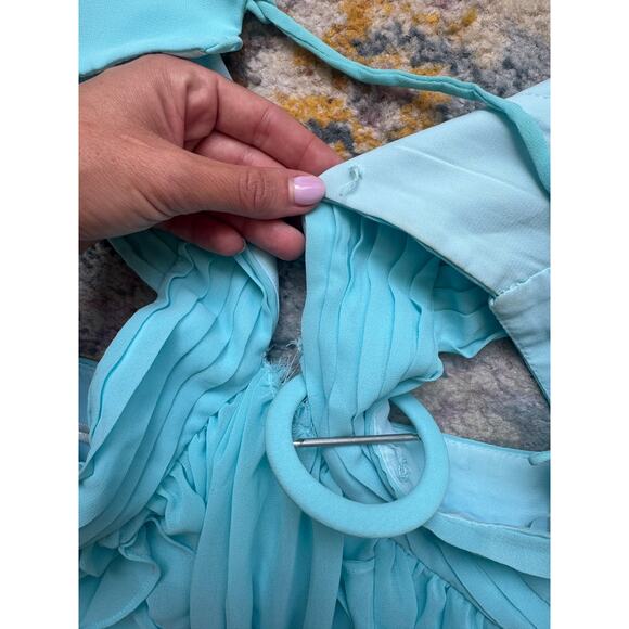 PatBo Cyan Flutter Sleeve Maxi Dress - Picture 10 of 12